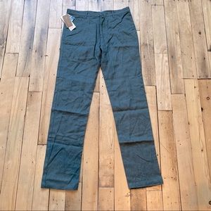 Island Importer Linen Yacht Pants Stone Blue